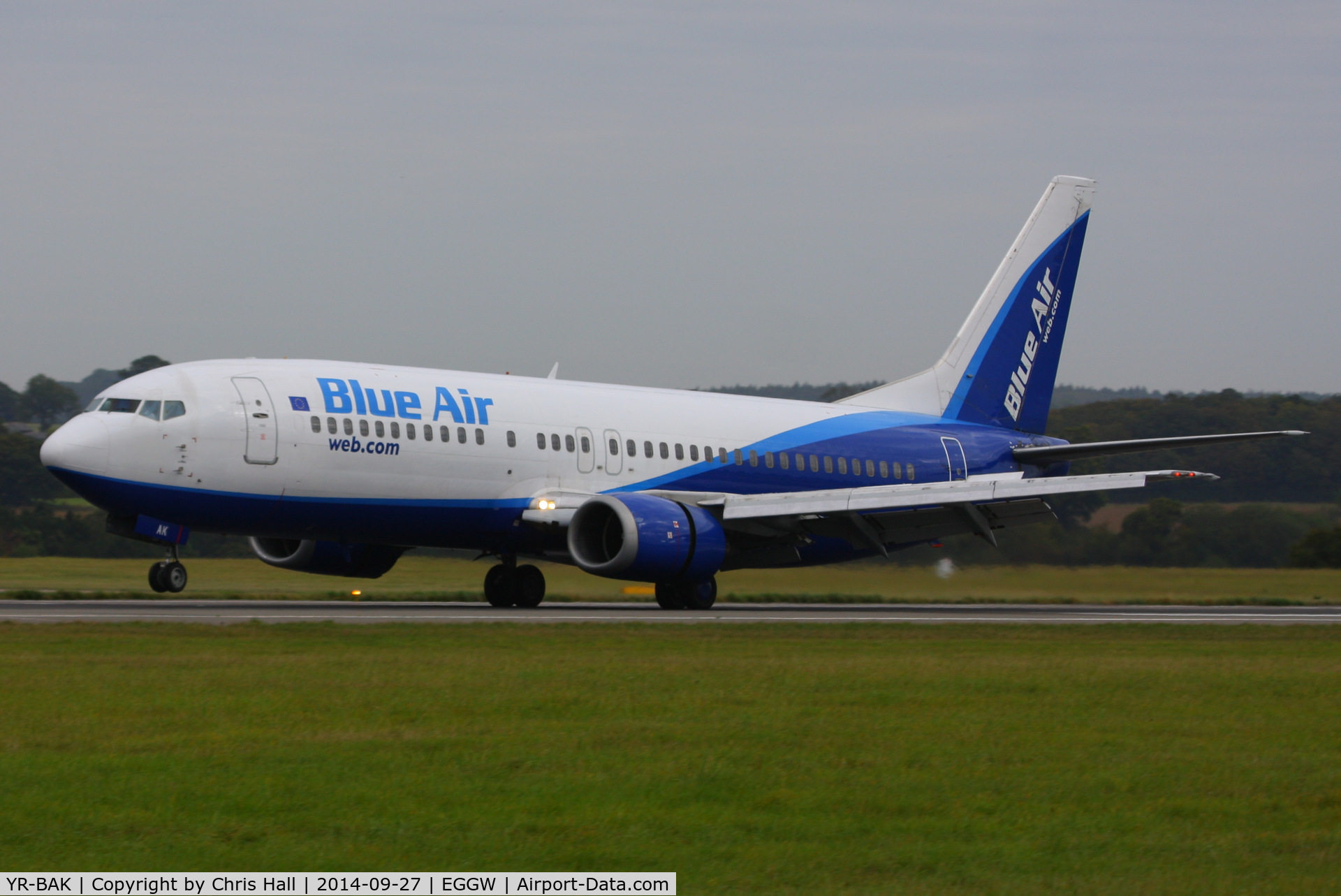 YR-BAK, 1992 Boeing 737-430 C/N 27005, Blue Air