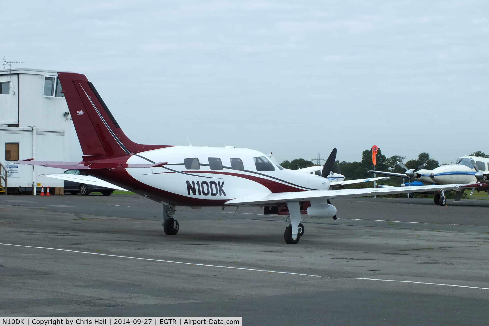 N10DK, Piper PA-46-350P Malibu Mirage C/N 4636223, Guernsey based PA-46 at Elstree