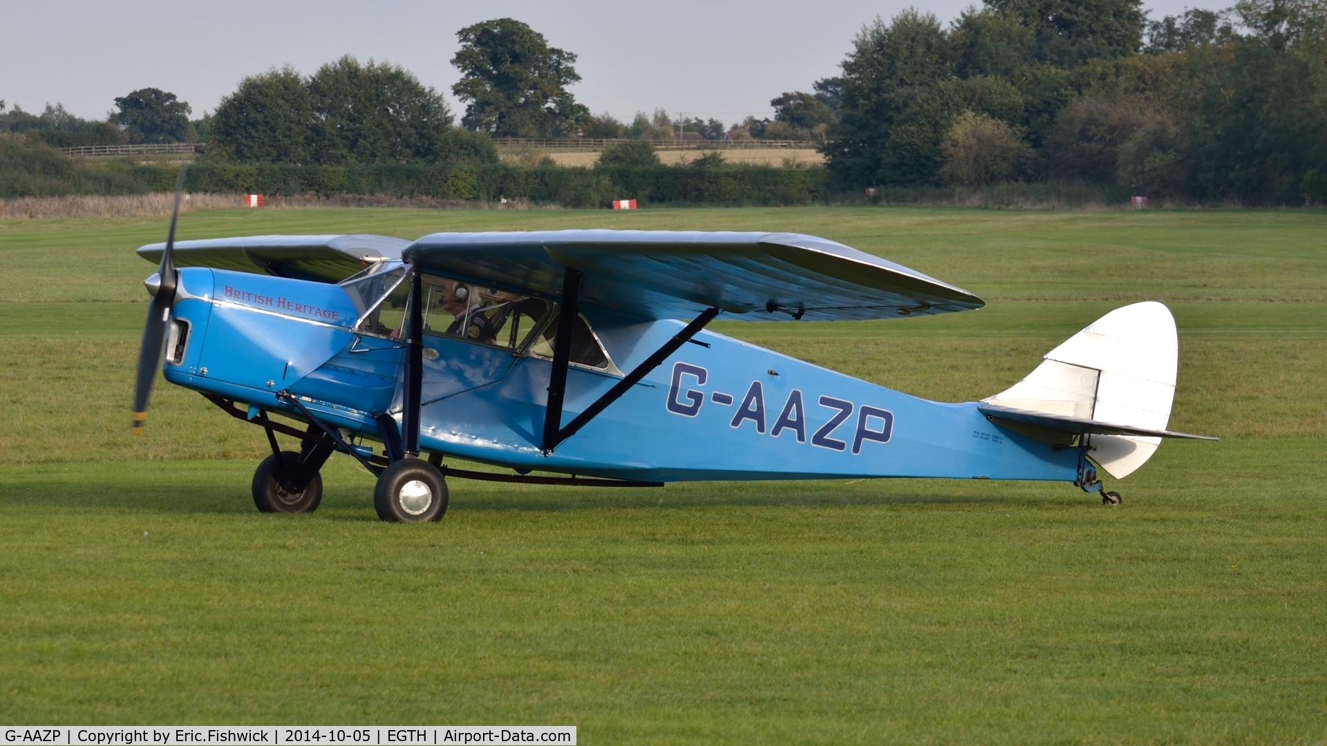 G-AAZP, 1930 De Havilland DH.80A Puss Moth C/N 2047, 3. G-AAZP preparing to depart the rousing season finale Race Day Air Show at Shuttleworth, Oct. 2014.