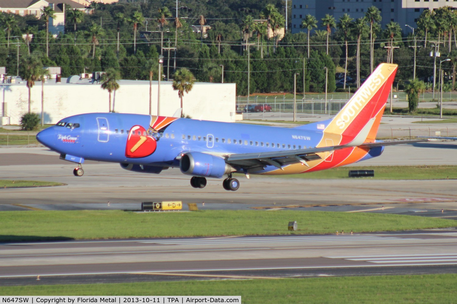 N647SW, 1997 Boeing 737-3H4 C/N 27717, Southwest Triple Crown