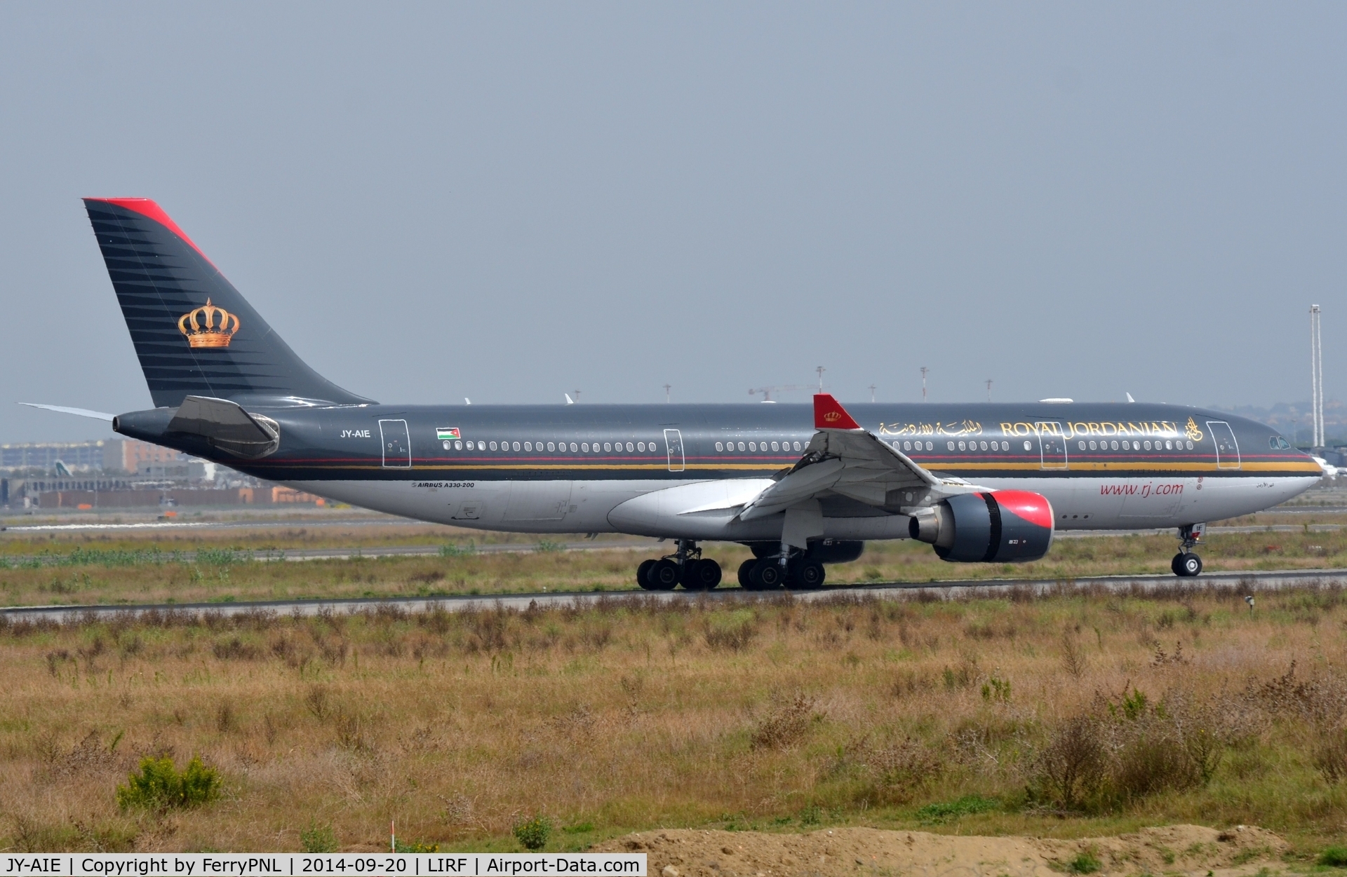 JY-AIE, 2008 Airbus A330-223 C/N 970, Jordanian A332 arriving in FCO