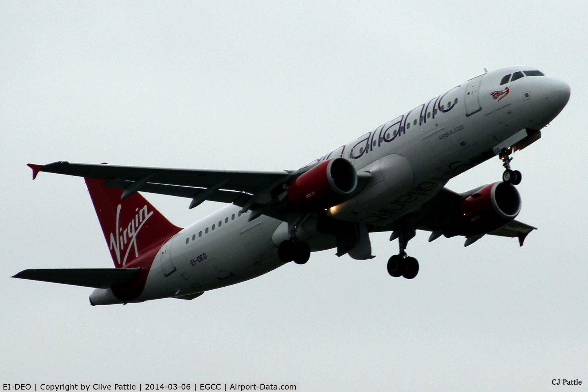 EI-DEO, 2005 Airbus A320-214 C/N 2486, A Virgin departure at Manchester