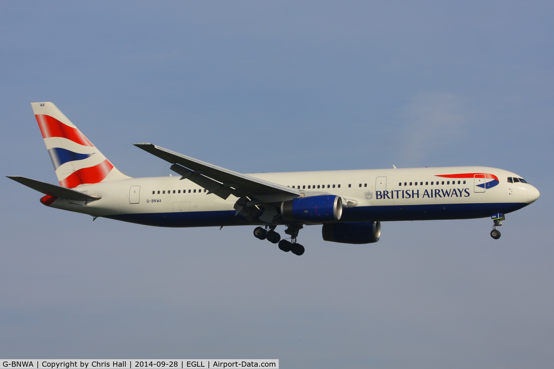 G-BNWA, 1989 Boeing 767-336 C/N 24333, British Airways