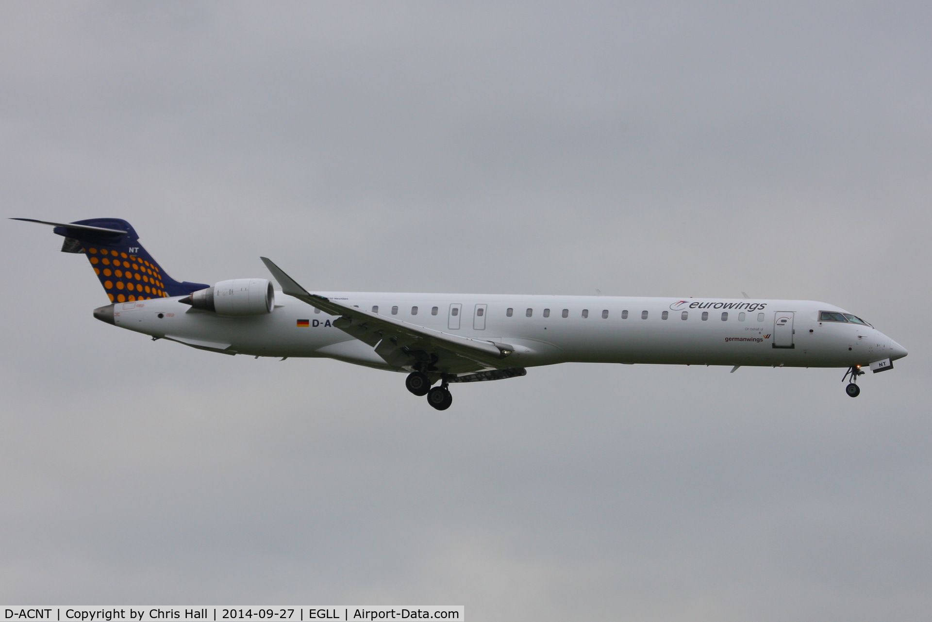 D-ACNT, 2011 Bombardier CRJ-900 NG (CL-600-2D24) C/N 15264, Eurowings