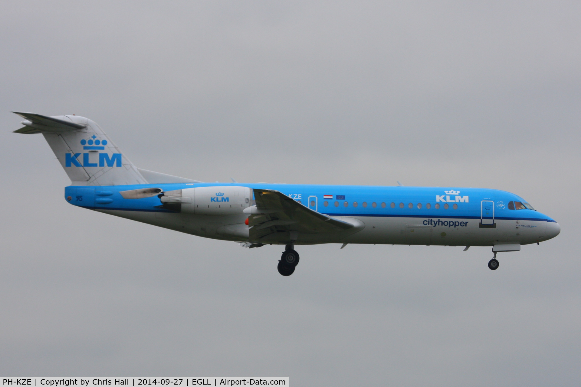 PH-KZE, 1996 Fokker 70 (F-28-0070) C/N 11576, KLM Cityhopper