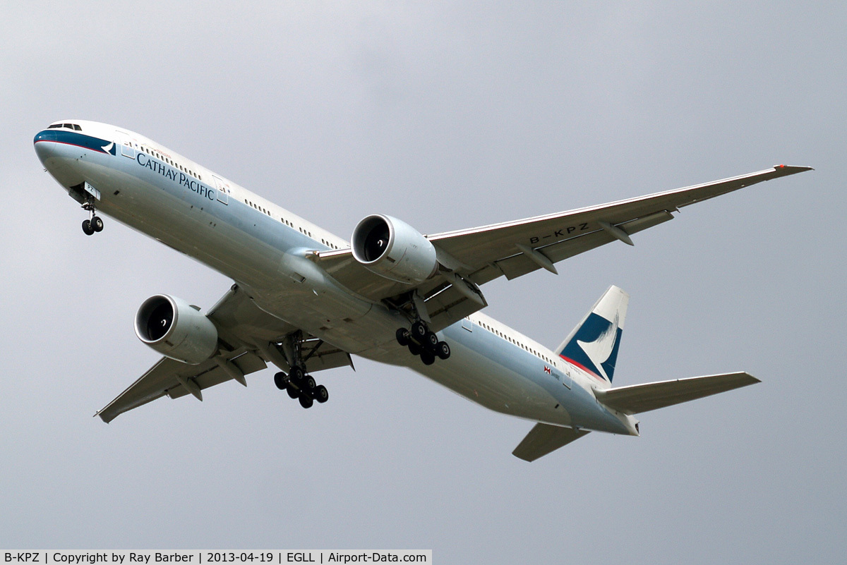 B-KPZ, 2012 Boeing 777-367/ER C/N 37900, Boeing 777-367ER [37900] (Cathay Pacific) Home~G 19/04/2013. On approach 27R.