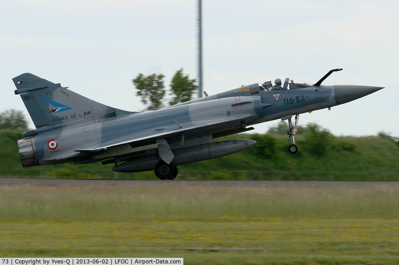 73, Dassault Mirage 2000-5F C/N 311, Dassault Mirage 2000-5F (116-ES), Landing Rwy 28, Châteaudun Air Base 279 (LFOC) Open day 2013