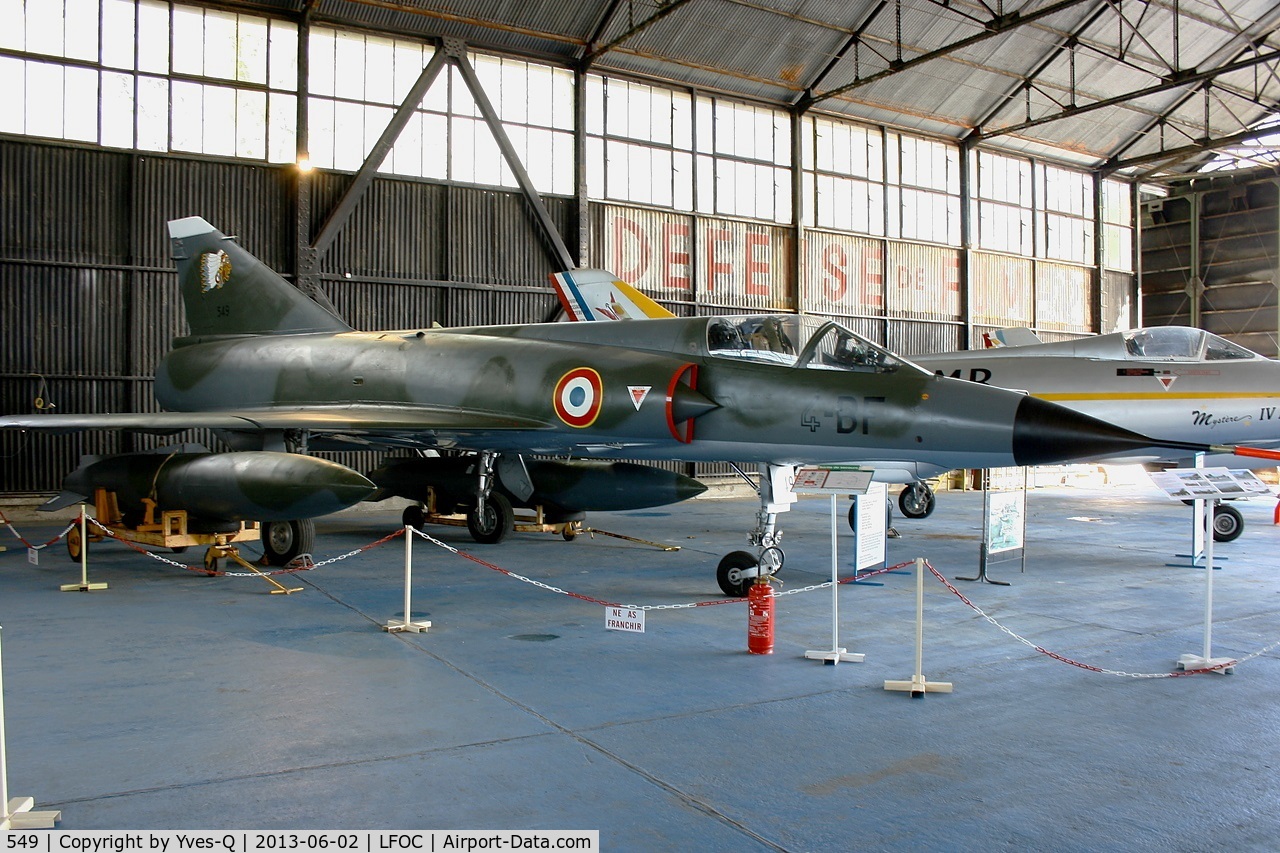 549, Dassault Mirage IIIE C/N 549, Dassault Mirage III E, Canopée Museum Châteaudun Air Base 279 (LFOC)