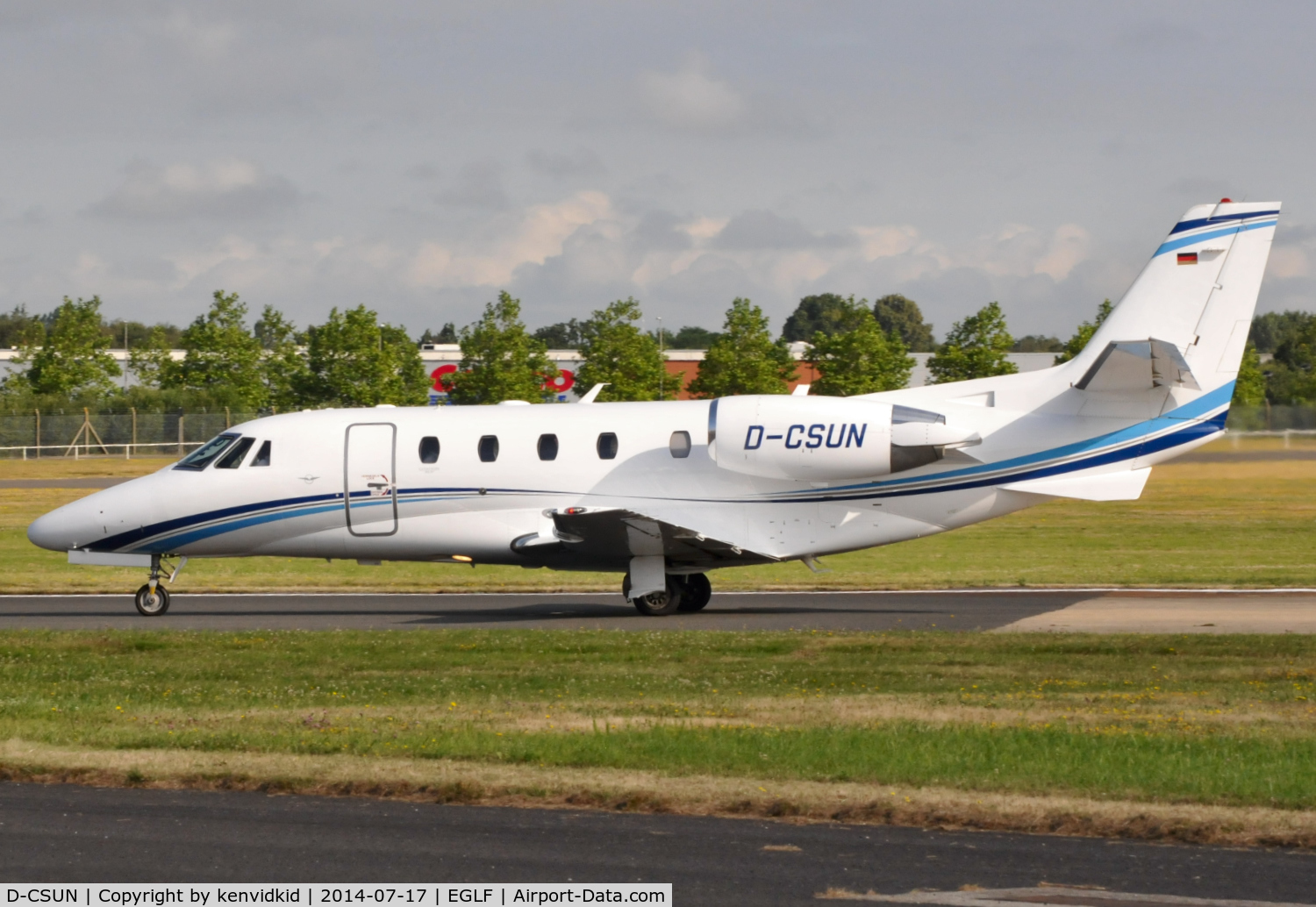 D-CSUN, 2012 Cessna 560 Citation XLS+ C/N 560-6102, Executive departure.