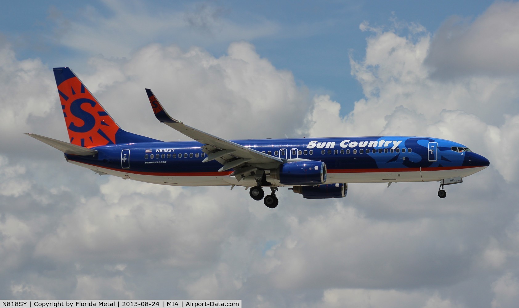 N818SY, 2007 Boeing 737-8BK C/N 29646, Sun Country