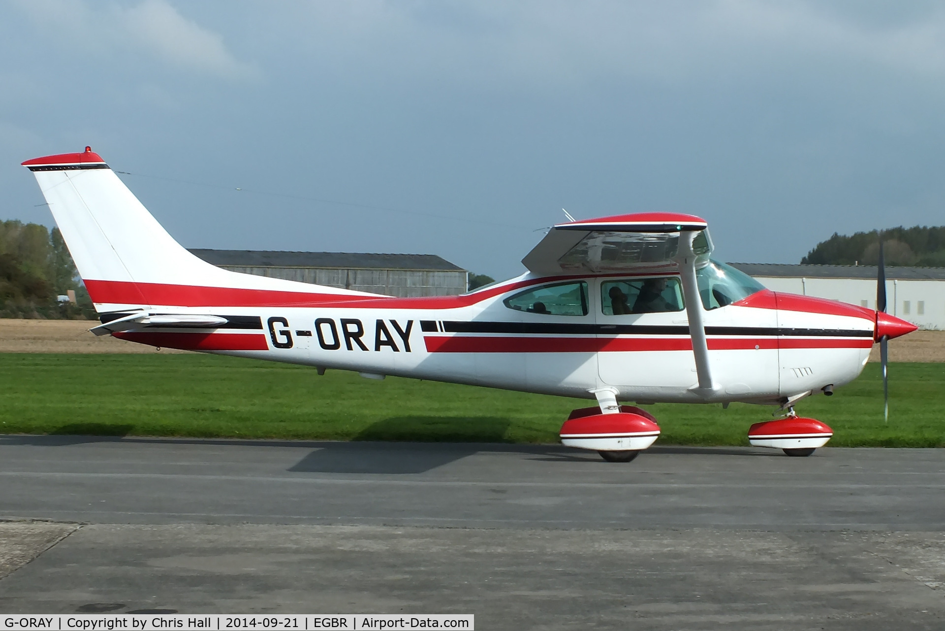 G-ORAY, 1980 Reims F182Q Skylane C/N 0132, at Breighton's Heli Fly-in, 2014