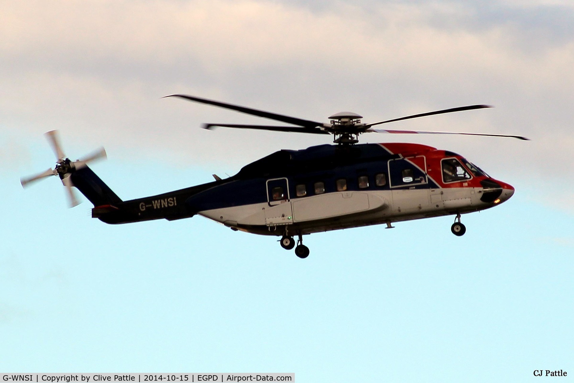 G-WNSI, 2005 Sikorsky S-92A C/N 920024, On finals for landing at Aberdeen EGPD