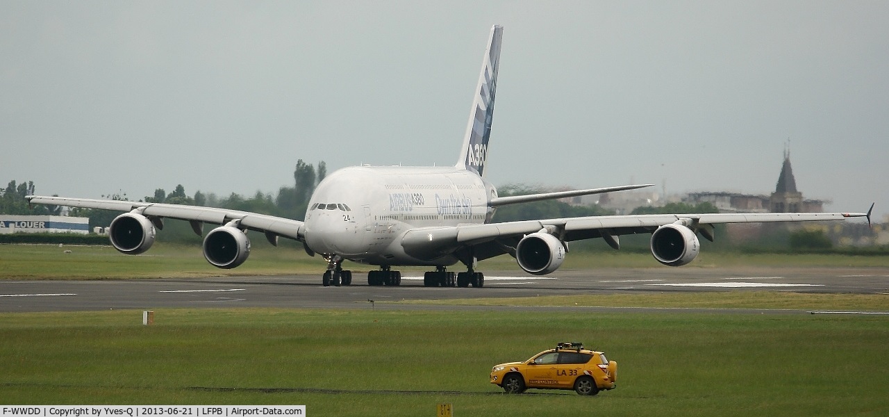 F-WWDD, 2005 Airbus A380-861 C/N 004, Airbus A380-861, Take off Rwy 21, Paris-Le Bourget (LFPB-LBG) Air Show 2013