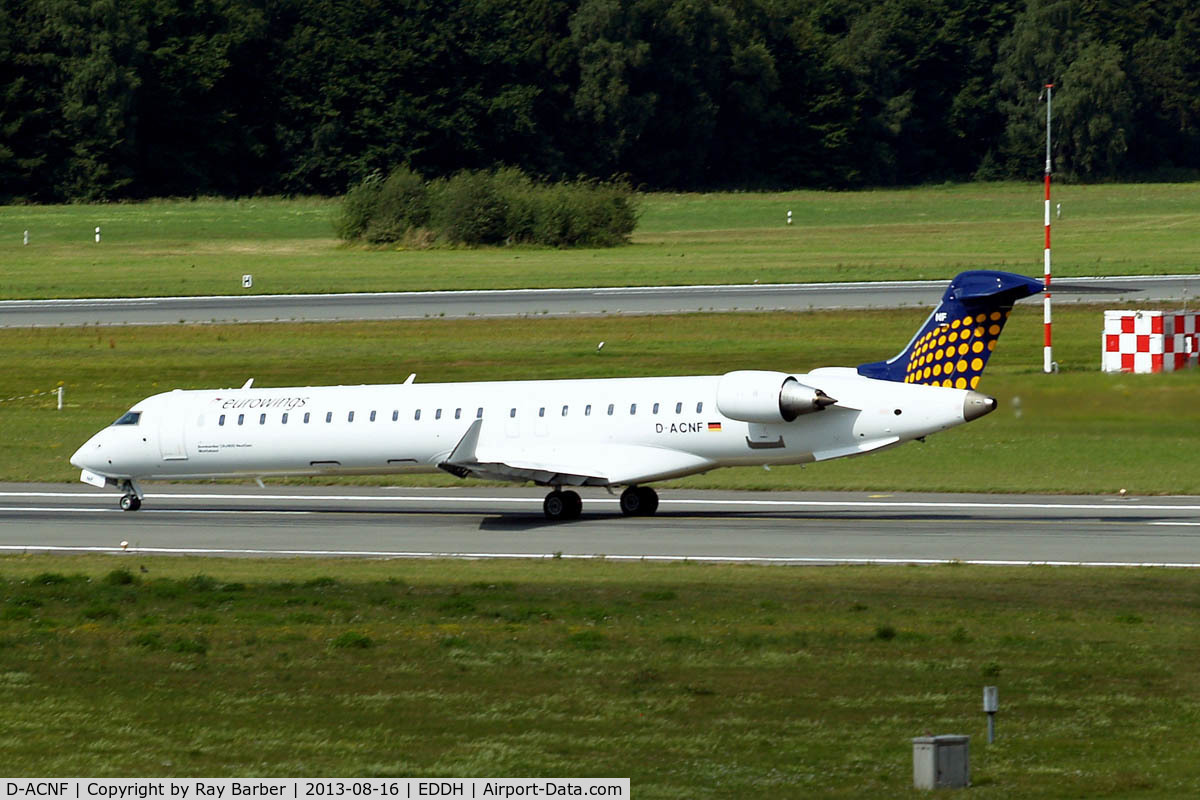 D-ACNF, 2009 Bombardier CRJ-900 (CL-600-2D24) C/N 15243, Canadair CRJ- 900LR [15243] (Lufthansa Regional/Eurowings) Hamburg-Fuhlsbuettel~D 16/08/2013