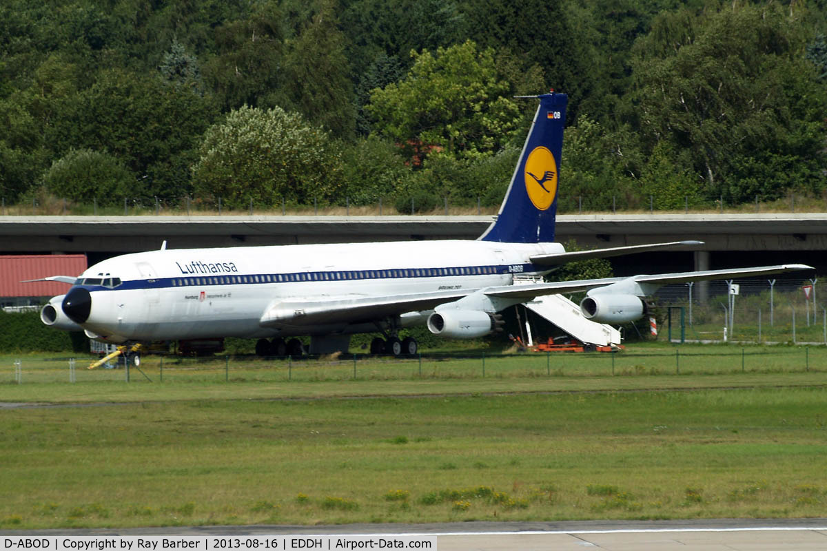 D-ABOD, 1960 Boeing 707-430 C/N 17720, Boeing 707-430 [17720] (Hamburg Airport Authority) Hamburg-Fuhlsbuettel~D 16/08/2013. Marked D-ABOB