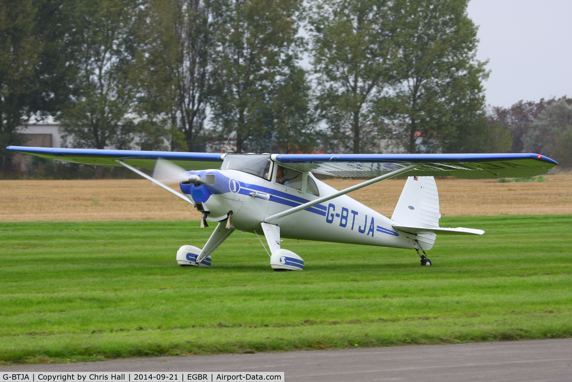 G-BTJA, 1947 Luscombe 8E Silvaire C/N 5037, at Breighton's Heli Fly-in, 2014