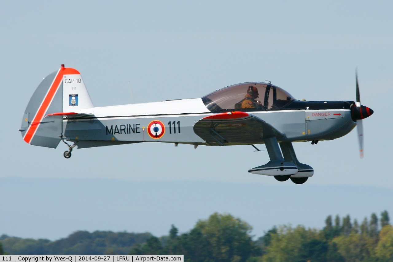111, Mudry CAP-10B C/N 111, Mudry CAP-10 B, Take off rwy 05, Morlaix-Ploujean airport (LFRU-MXN) air show in september 2014