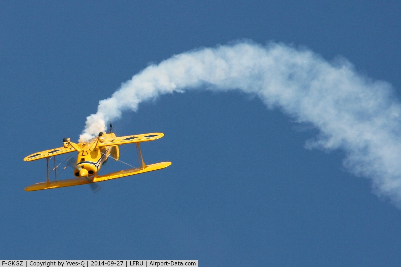 F-GKGZ, 1977 Pitts S-2A Special C/N 2149, Pitts S-2A Special, Solo display, Morlaix-Ploujean airport (LFRU-MXN) air show in september 2014