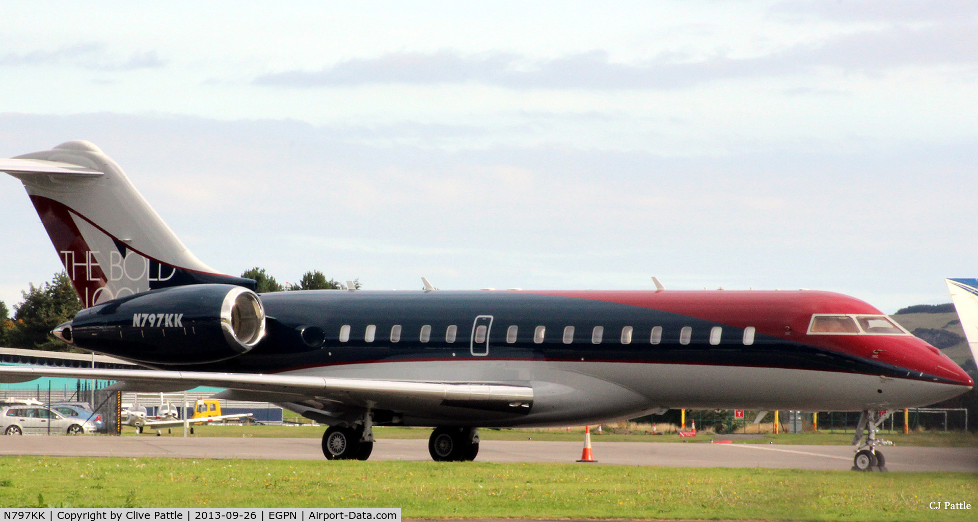 N797KK, 2008 Bombardier BD-700-1A10 Global Express C/N 9290, On the apron at Dundee