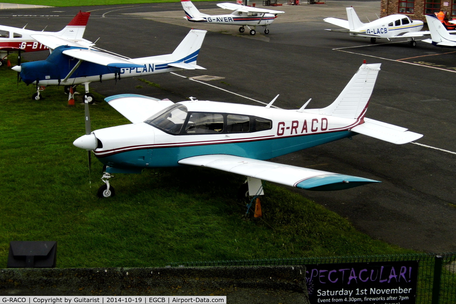 G-RACO, 1975 Piper PA-28R-200 Cherokee Arrow C/N 28R-7535300, City Airport Manchester