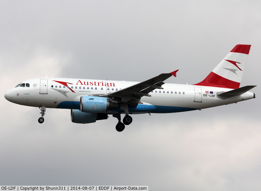 OE-LDF, 2005 Airbus A319-112 C/N 2547, Landing rwy 25L