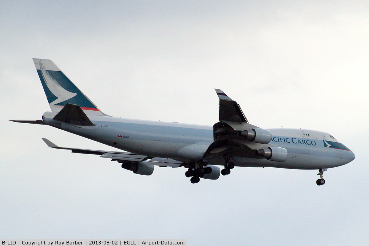 B-LID, 2009 Boeing 747-467F/SCD C/N 36869, Boeing 747-467ERF [36869] (Cathay Pacific Cargo) Home~G 02/08/2013. On approach 27L.