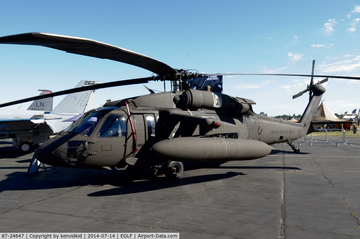 87-24647, Sikorsky UH-60A Black Hawk C/N 70.1187, On static display at FIA 2014.
