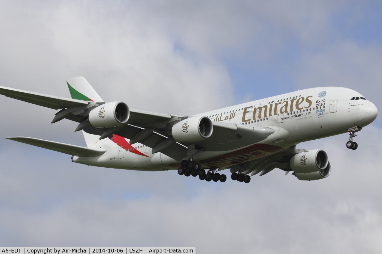 A6-EDT, 2011 Airbus A380-861 C/N 090, Emirates