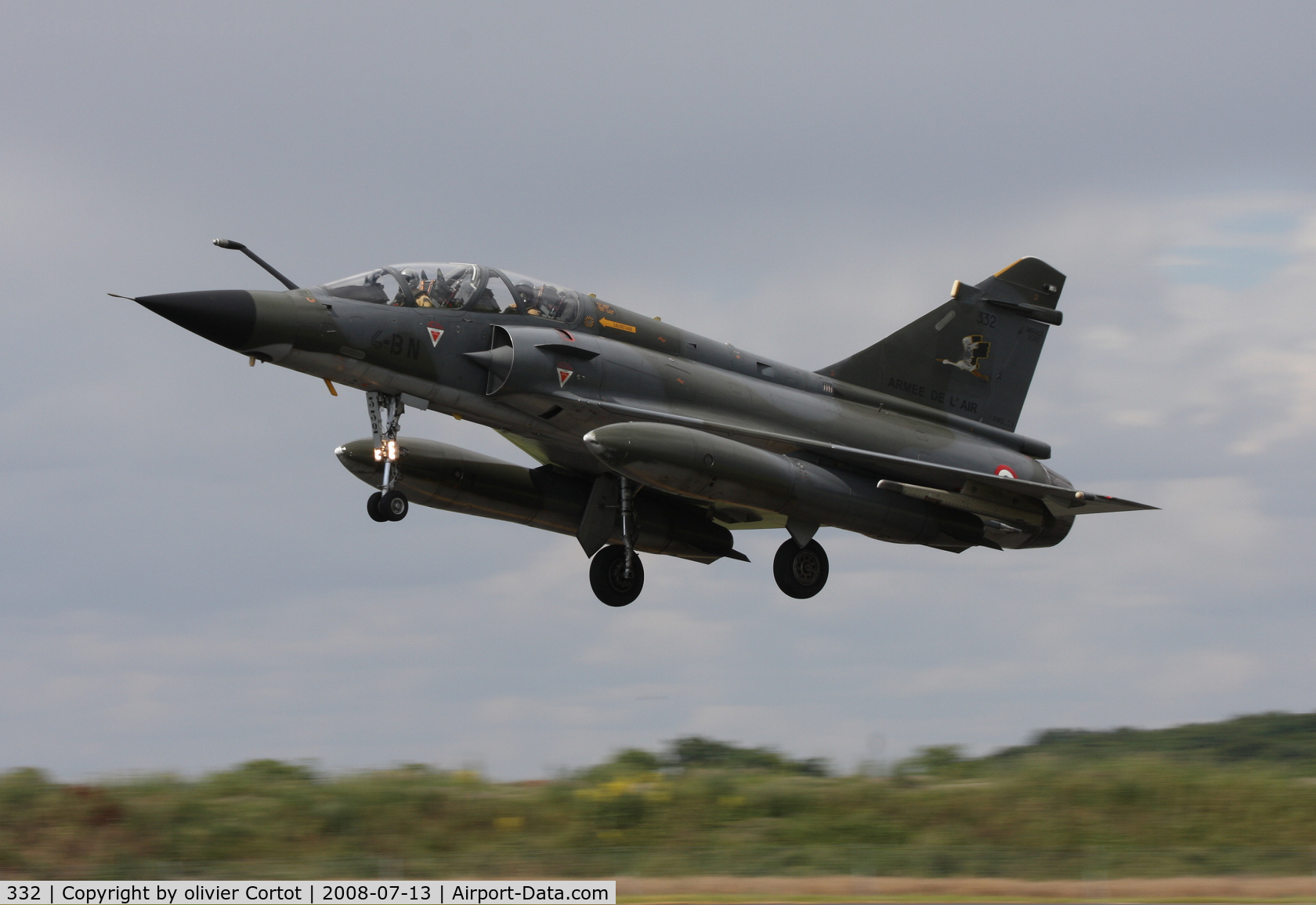 332, Dassault Mirage 2000N C/N Not found 332, landing after the display at Avord airshow