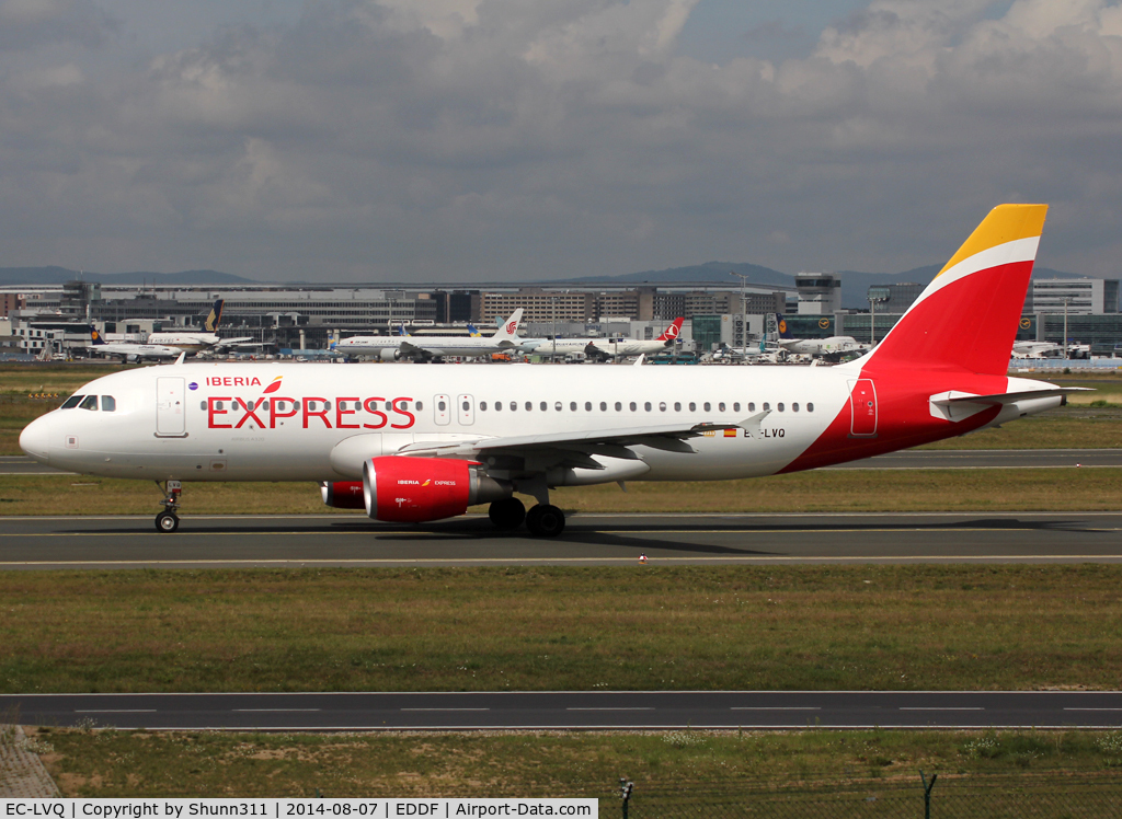 EC-LVQ, 2013 Airbus A320-216 C/N 5590, Taxiing holding point rwy 18 for departure in new Iberia c/s