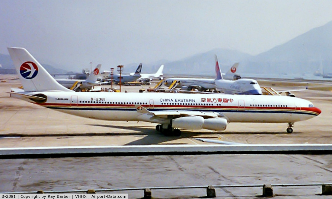 B-2381, 1996 Airbus A340-313X C/N 131, Airbus A340-313X [131] (China Eastern Airlines) Hong Kong Kai-Tak~B 31/10/1997