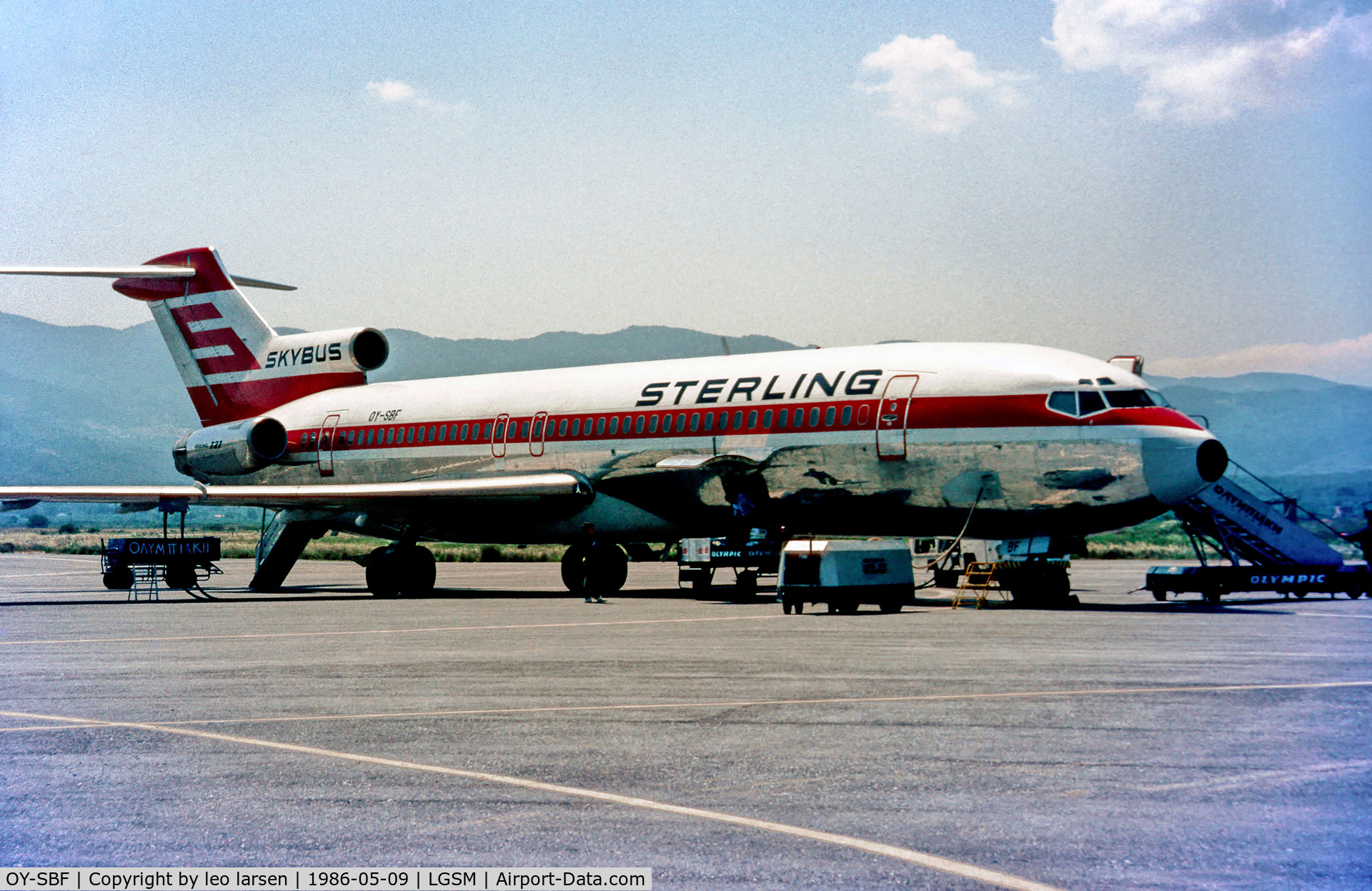 OY-SBF, 1980 Boeing 727-2J4F C/N 22080, SMI Samos 9.5.86