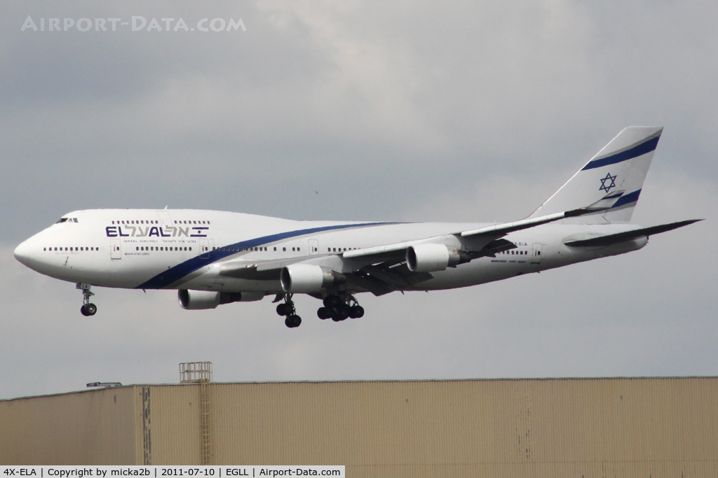 4X-ELA, 1994 Boeing 747-458 C/N 26055, Landing