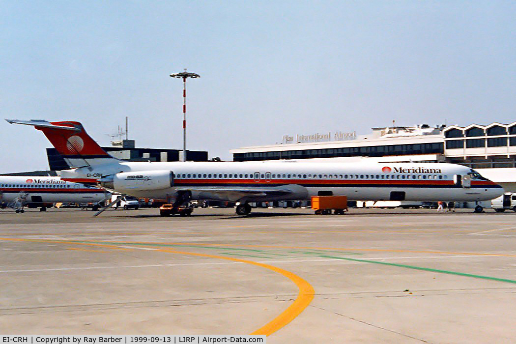 EI-CRH, 1990 McDonnell Douglas MD-83 (DC-9-83) C/N 49935, McDonnell Douglas DC-9-83 [49935] (Meridiana) Pisa~I 13/09/1999