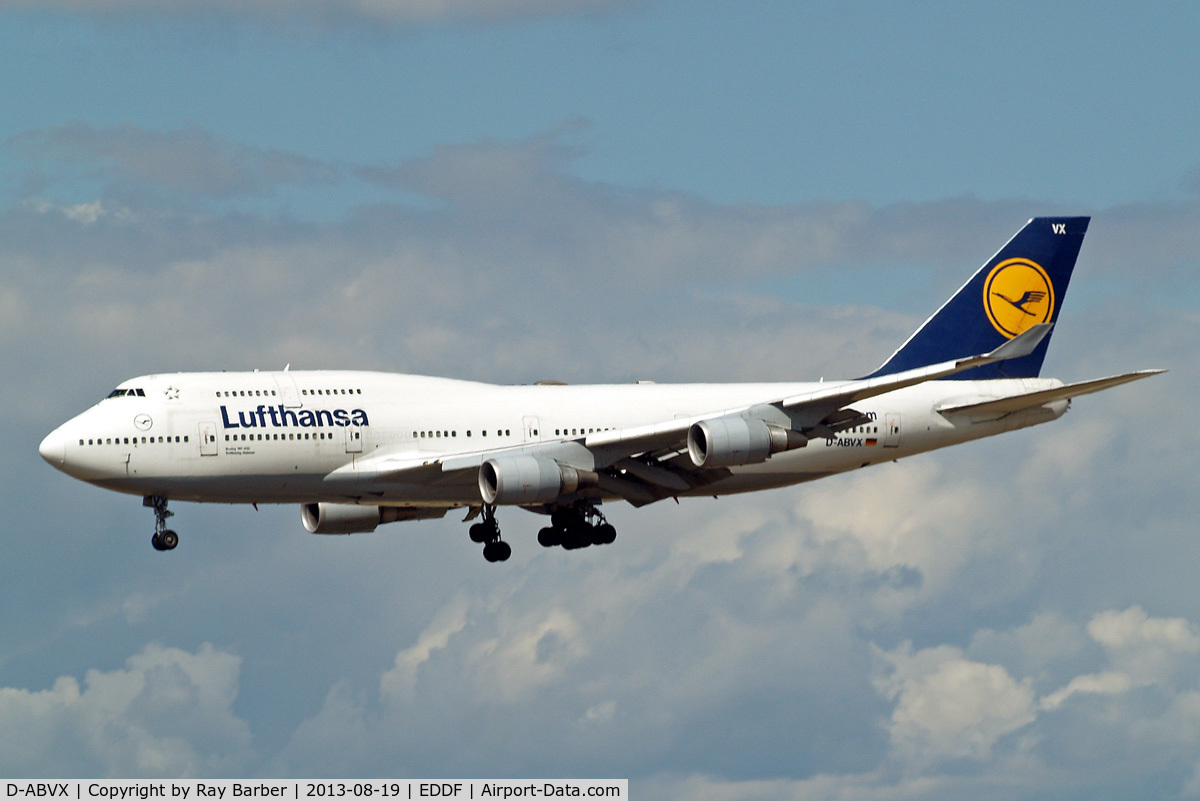 D-ABVX, 1999 Boeing 747-430 C/N 29868, Boeing 747-430 [29868] (Lufthansa) Frankfurt~D 19/08/2013