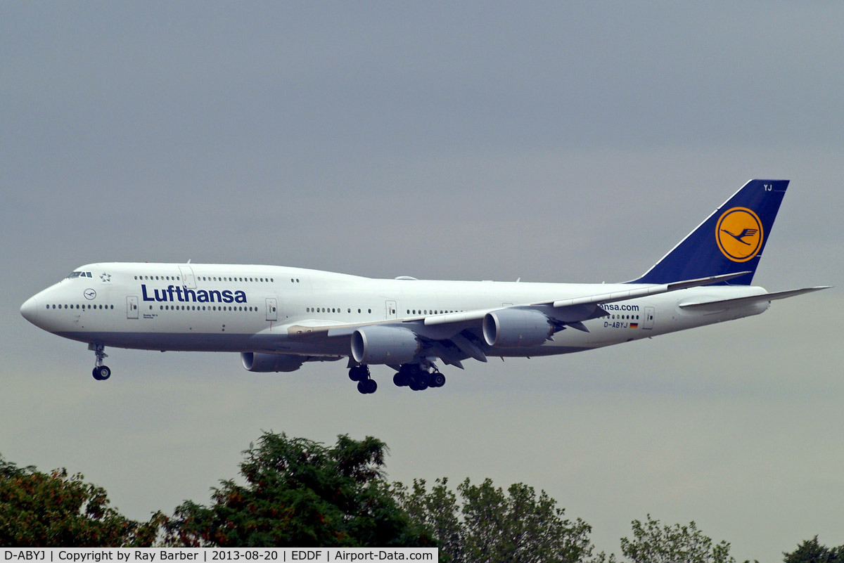 D-ABYJ, 2013 Boeing 747-830 C/N 37834, Boeing 747-830 [37834] (Lufthansa) Frankfurt~D 20/08/2013
