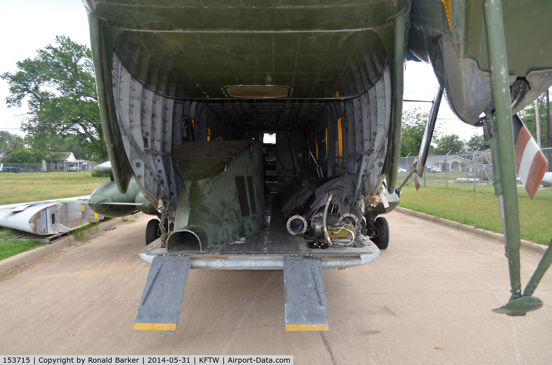 153715, Sikorsky CH-53A Sea Stallion C/N 65-105, Looking in rear hatch of 