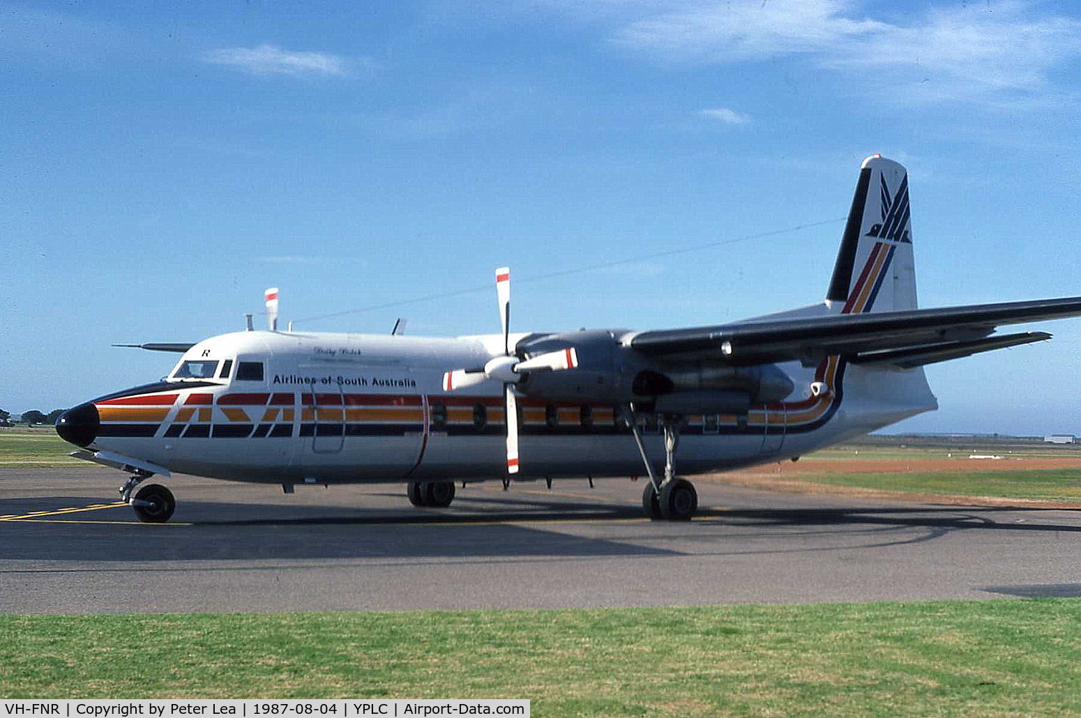 VH-FNR, 1966 Fokker F.27-4108 C/N 10317, Fokker F27 VH-FNR at Port Lincoln Airport