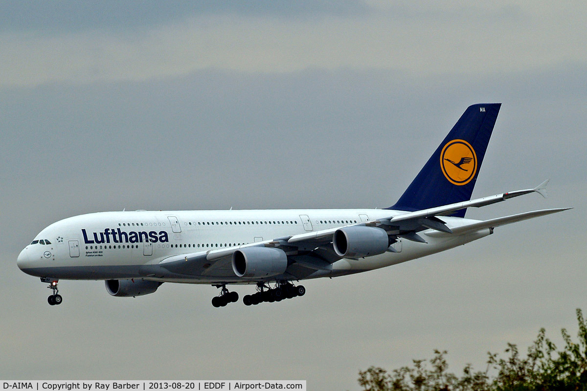 D-AIMA, 2010 Airbus A380-841 C/N 038, Airbus A380-841 [038] (Lufthansa) Frankfurt~D 20/08/2013