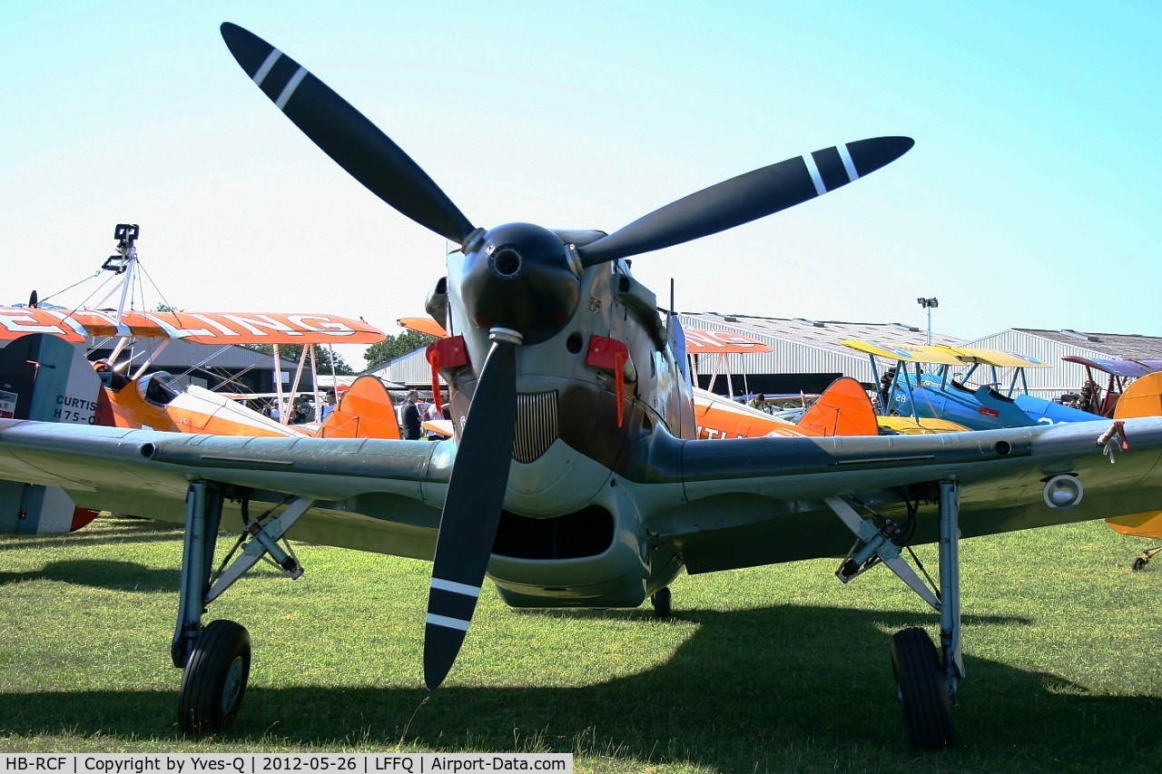 HB-RCF, 1942 Morane-Saulnier D-3801 (MS-412) C/N 194, Morane Saulnier MS-412 (EKW D-3801), Swiss Historic Aircraft Collection, La Ferté-Alais Airfield (LFFQ) Air show 2012