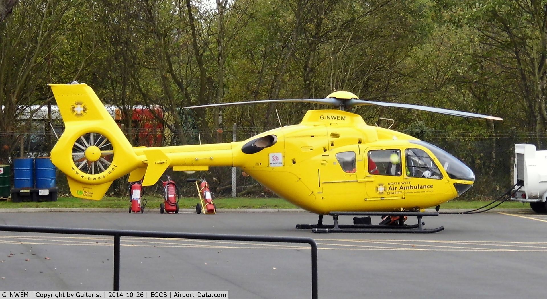 G-NWEM, 2003 Eurocopter EC-135T-2 C/N 0270, City Airport Manchester Heliport