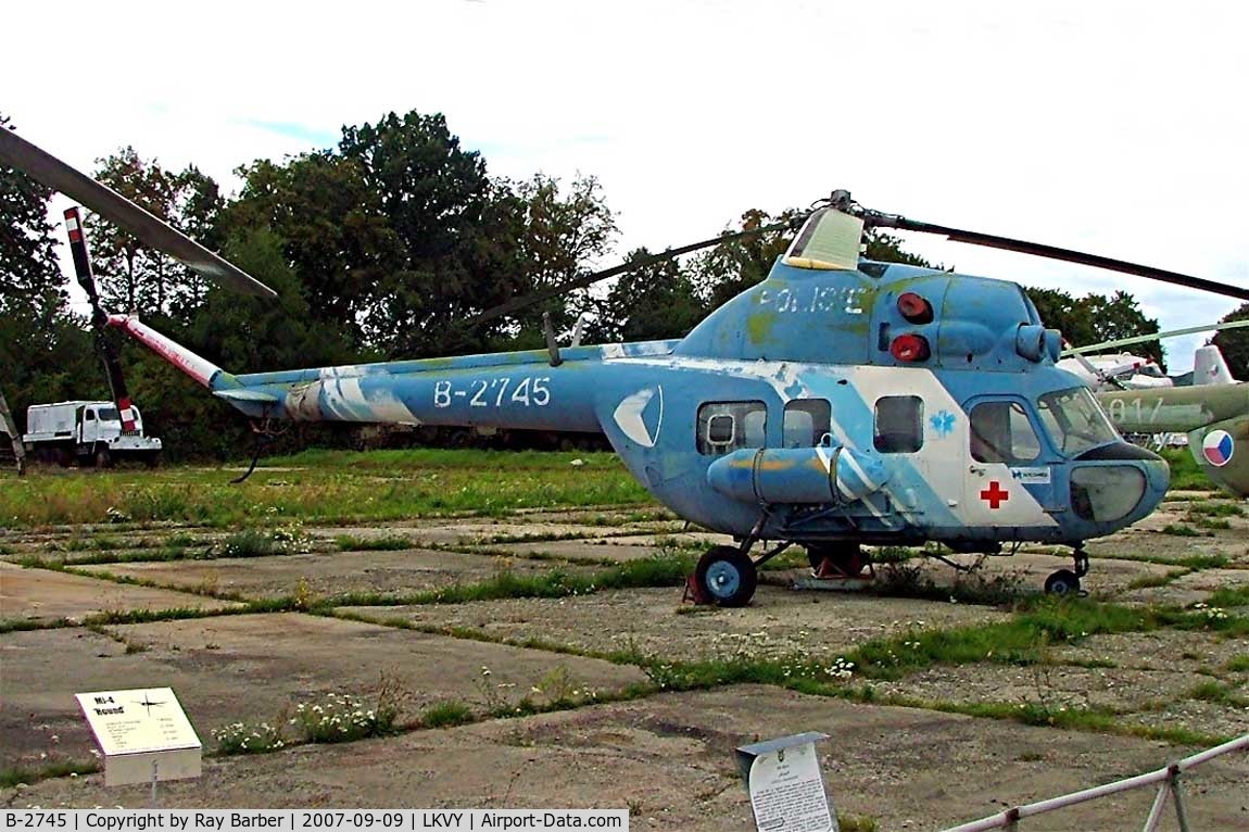 B-2745, Mil Mi-2 C/N 5310345097, Mil Mi-2 Hoplite [5310345097] (Czech Police) Vyskov~OK 09/09/2007