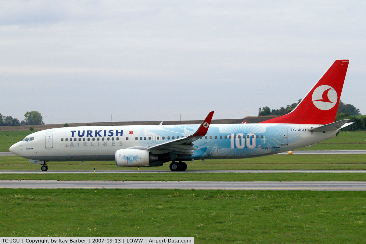 TC-JGU, 2006 Boeing 737-8F2 C/N 34418, Boeing 737-8F2 [34418] (THY Turkish Airlines) Vienna-Schwechat~OE 13/09/2007