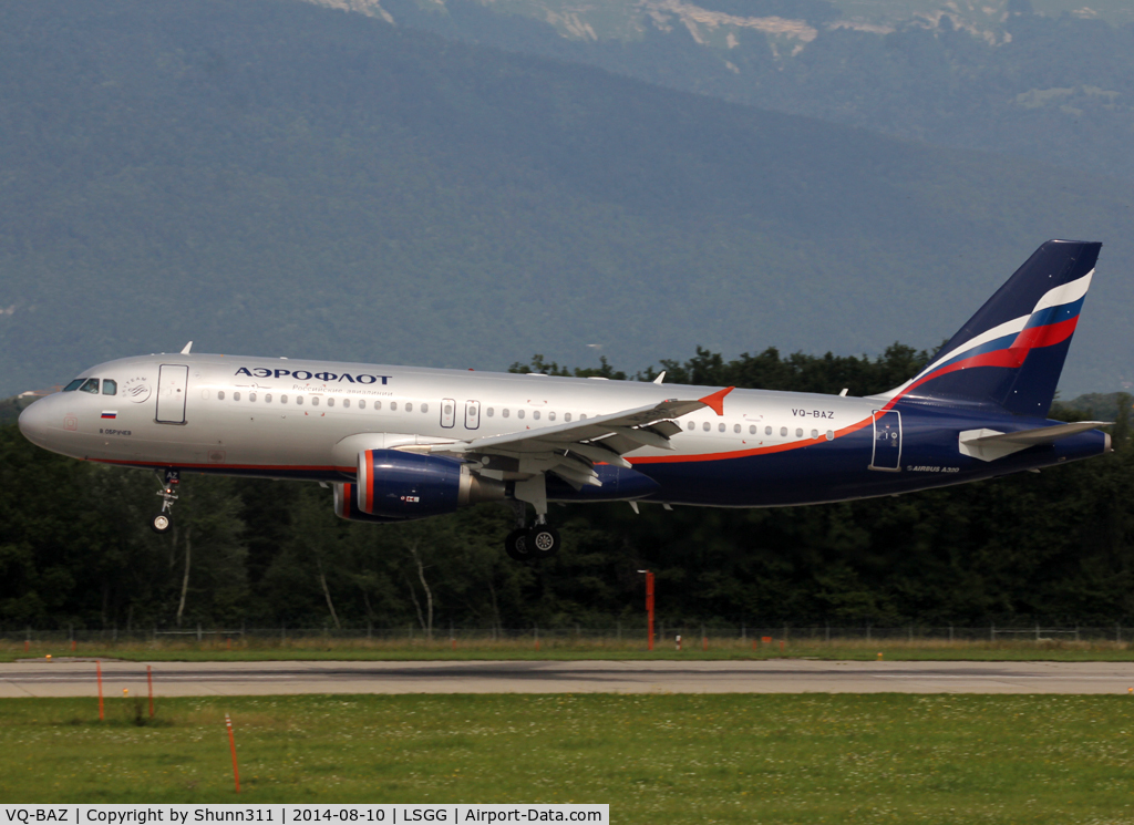 VQ-BAZ, 2009 Airbus A320-214 C/N 3789, Landing rwy 23