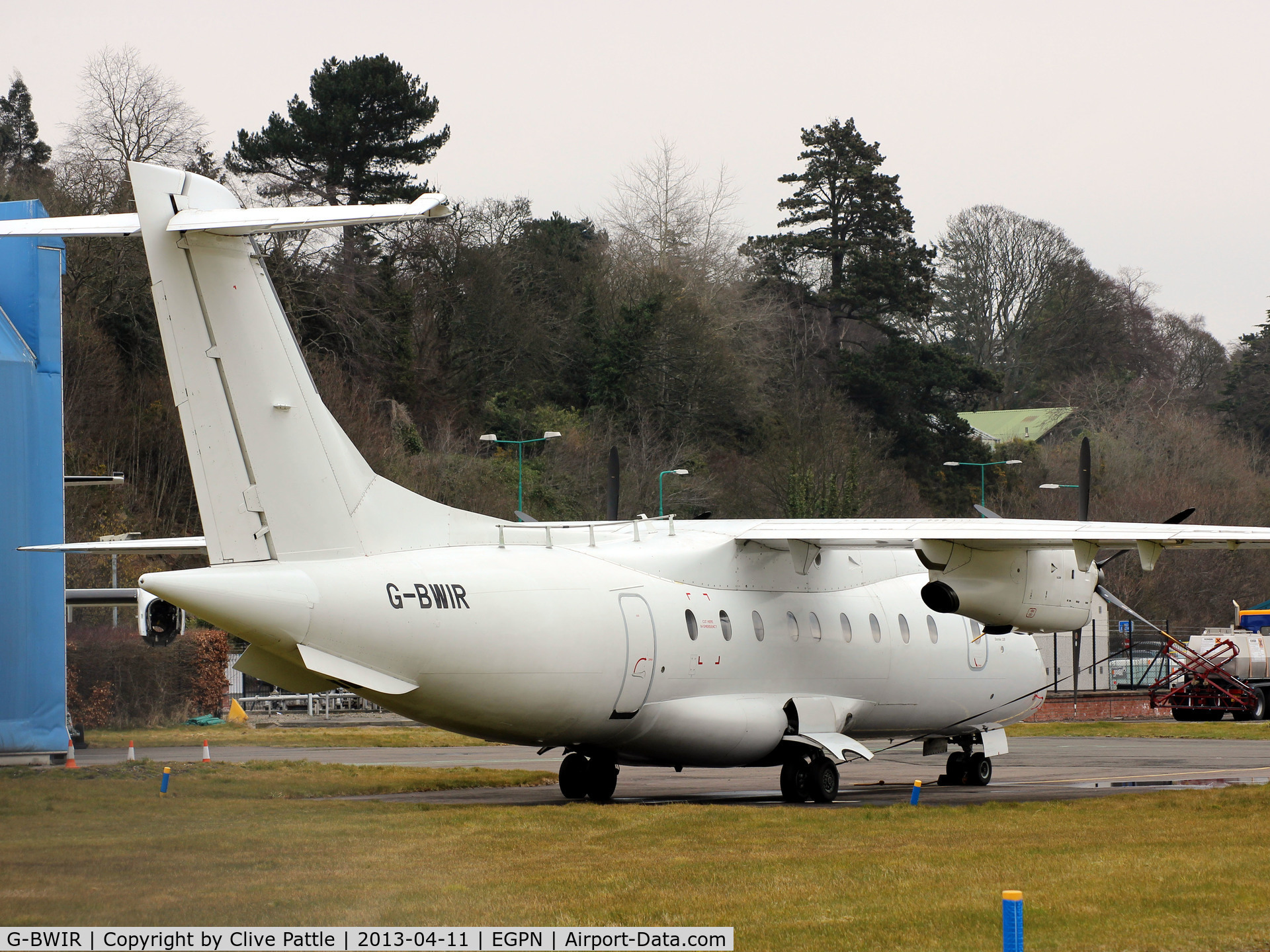 G-BWIR, 1995 Dornier 328-100 C/N 3023, Parked up at the Flybe engineering facility at Dundee airport