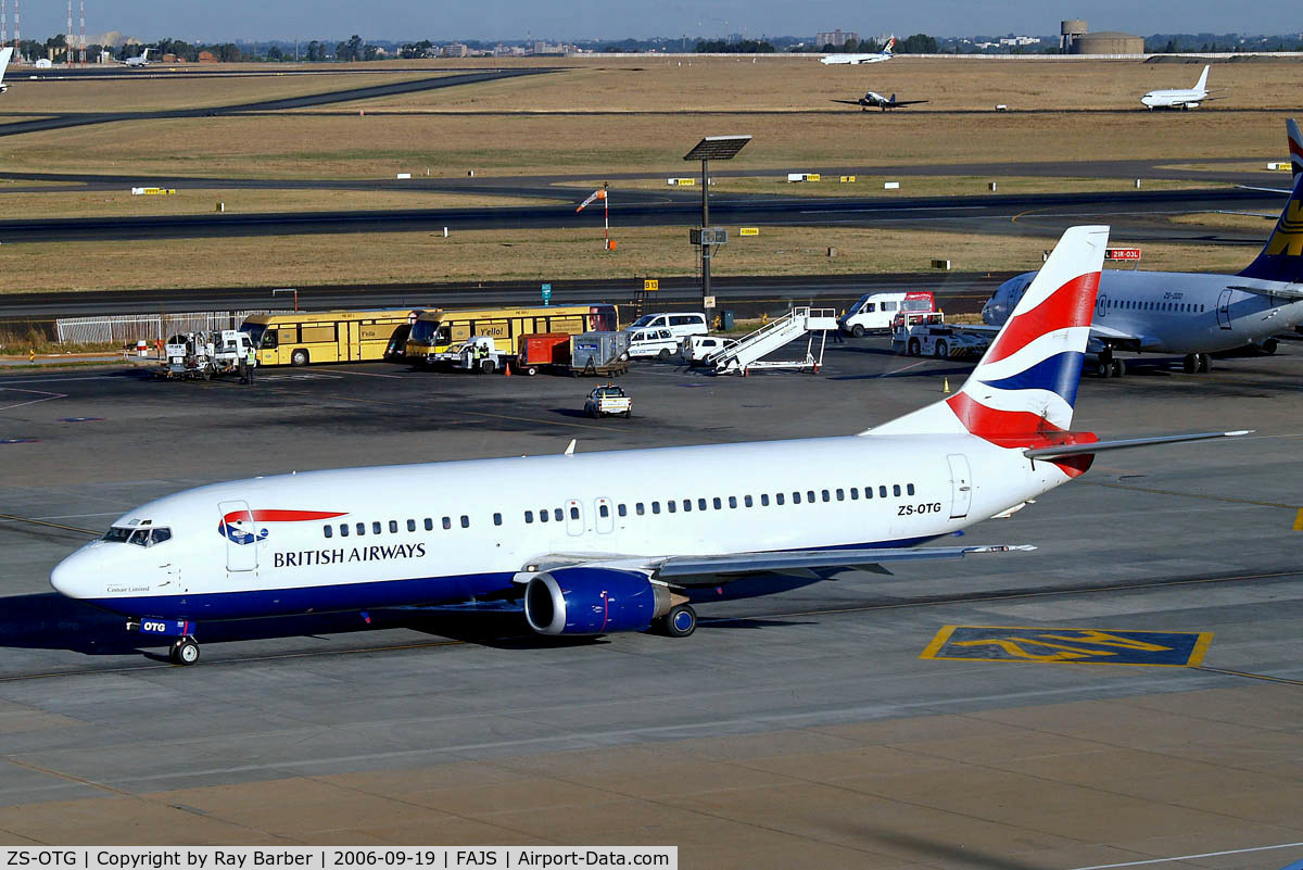 ZS-OTG, 1992 Boeing 737-436 C/N 25840, Boeing 737-436 [25840] (Comair/British Airways) Johannesburg Int~ZS 19/09/2006