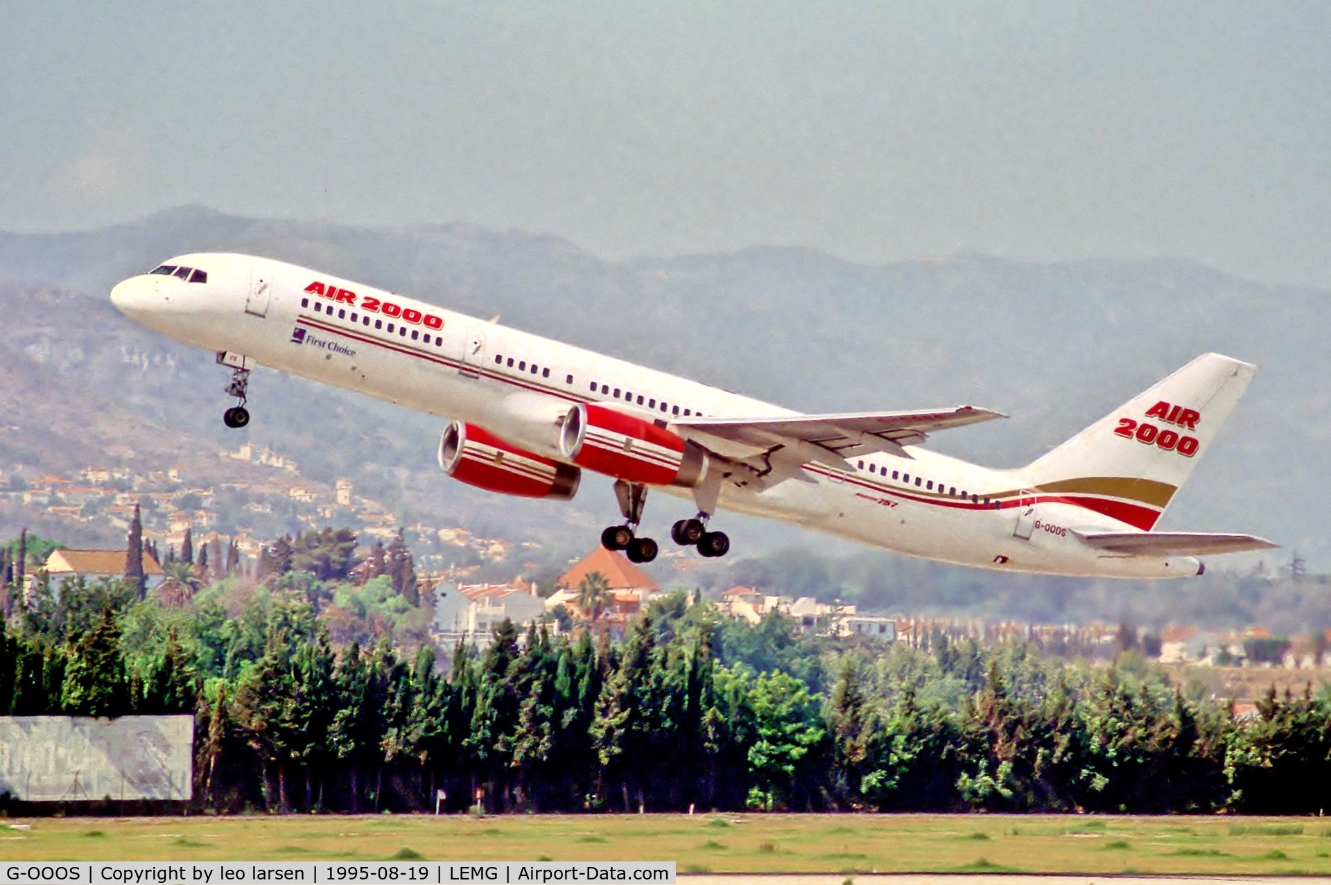G-OOOS, 1989 Boeing 757-236 C/N 24397, Malaga Spain 19.8.95