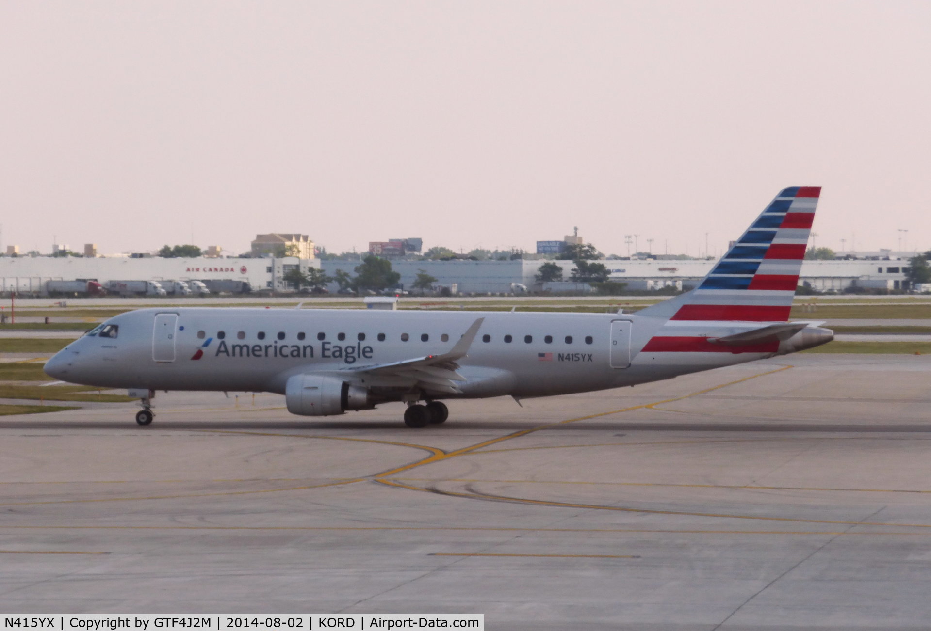 N415YX, 2013 Embraer 175LR (ERJ-170-200LR) C/N 17000378, N415YX  American Eagle AL Chicago 2.8.14