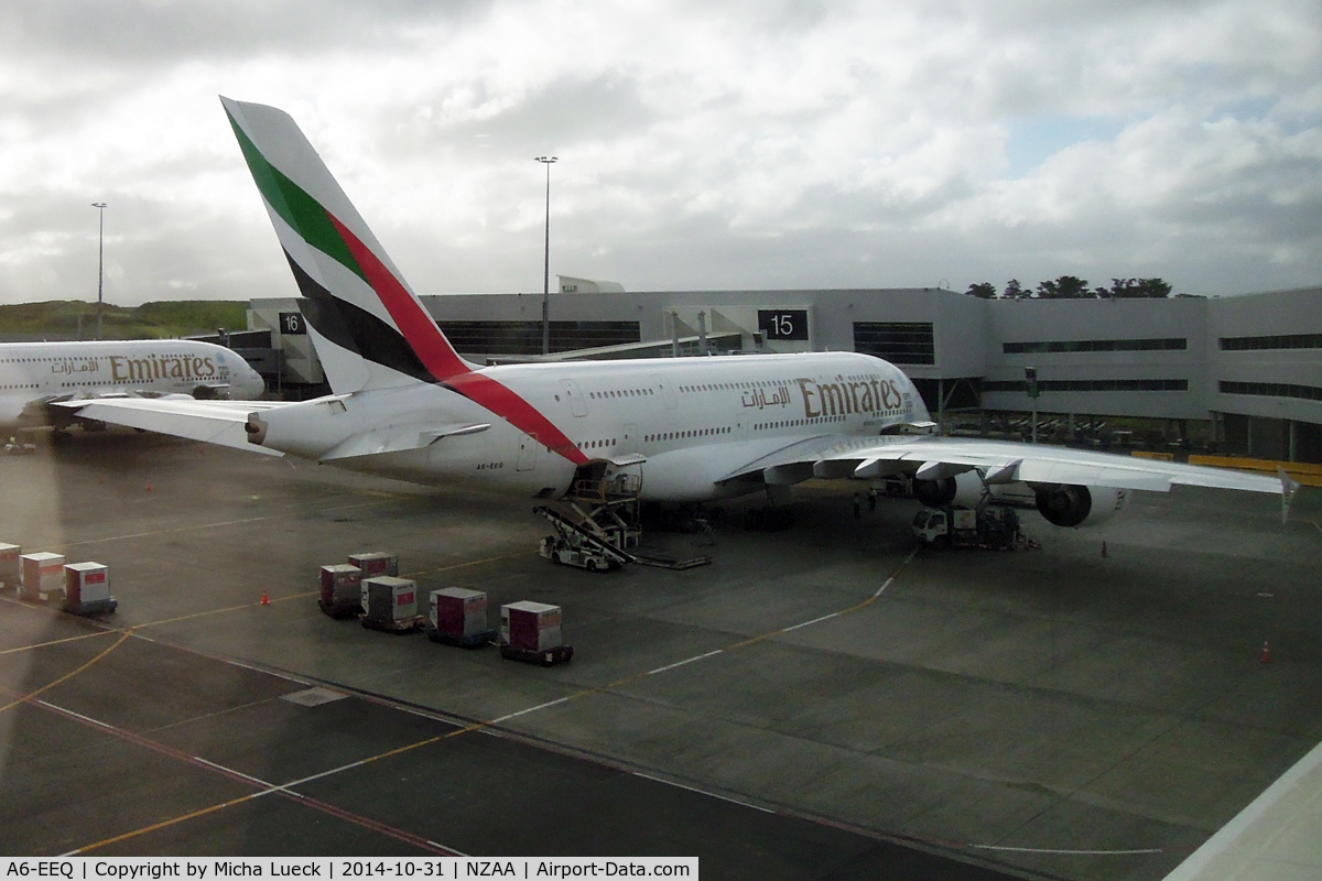 A6-EEQ, 2013 Airbus A380-861 C/N 141, At Gate 15