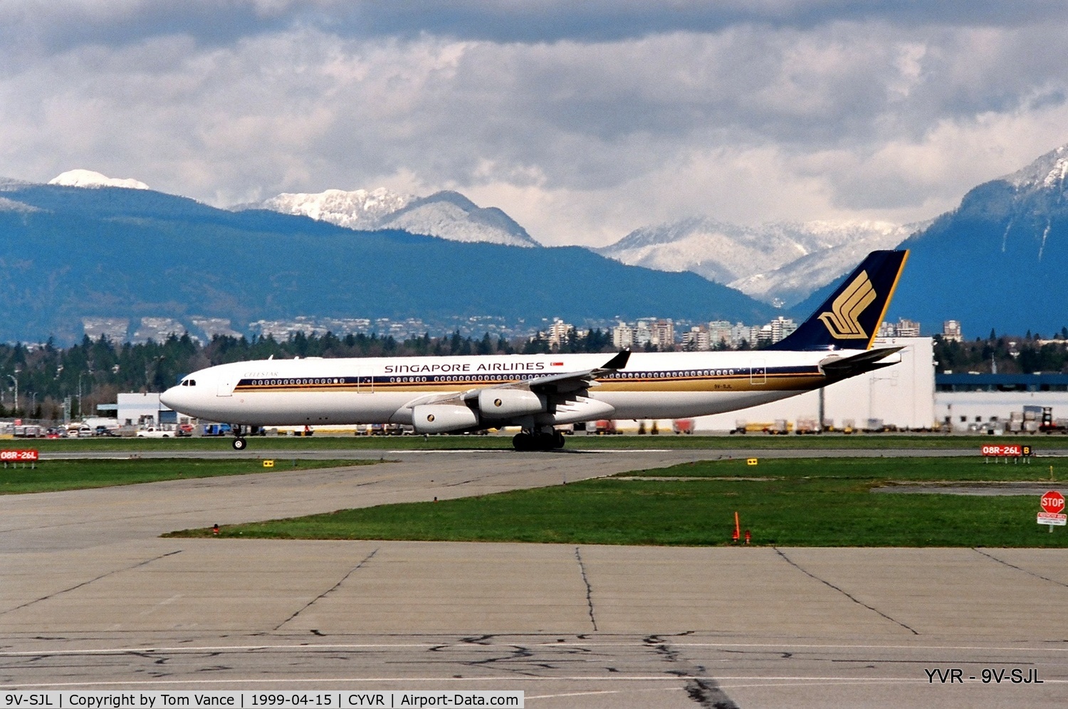 9V-SJL, 1998 Airbus A340-313X C/N 212, at Vancouver,BC Canada